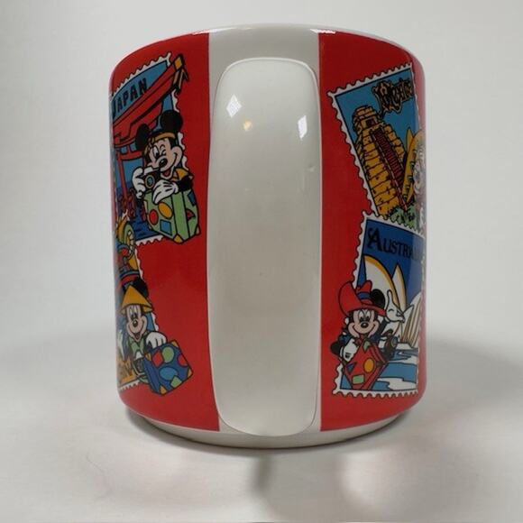 Disney World Travel Postage Stamp Mug/Cup Japan Ceramic Mickey Mouse VTG - Picture 11 of 16